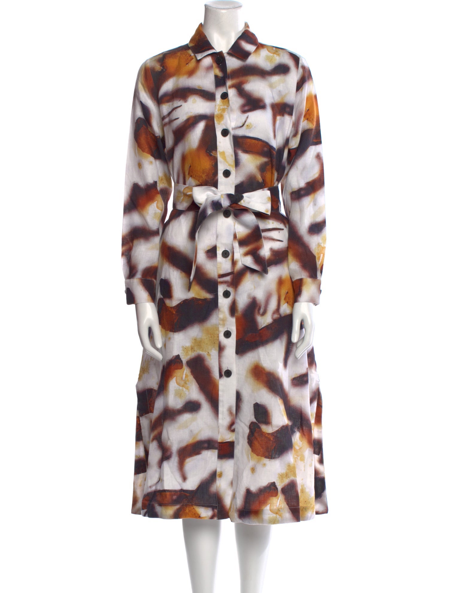 Adolfo Dominguez Tie-Dye Print Midi Length Dress