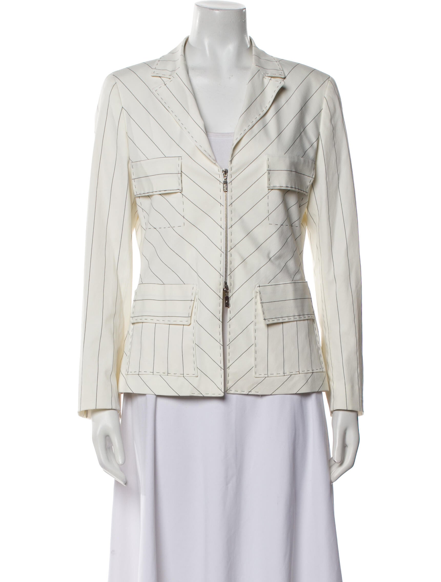 Adolfo Dominguez Striped Blazer