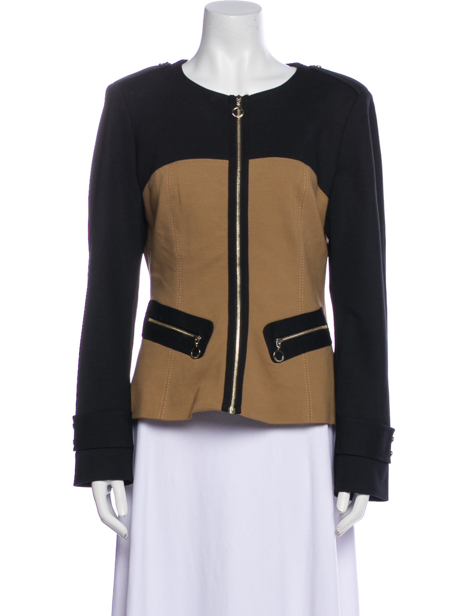 Adolfo Dominguez Wool Colorblock Pattern Jacket