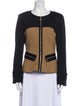 Adolfo Dominguez Wool Colorblock Pattern Jacket