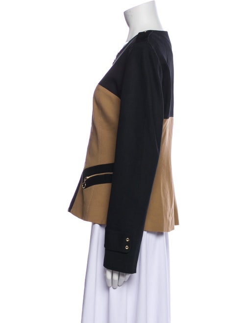 Adolfo Dominguez Wool Colorblock Pattern Jacket