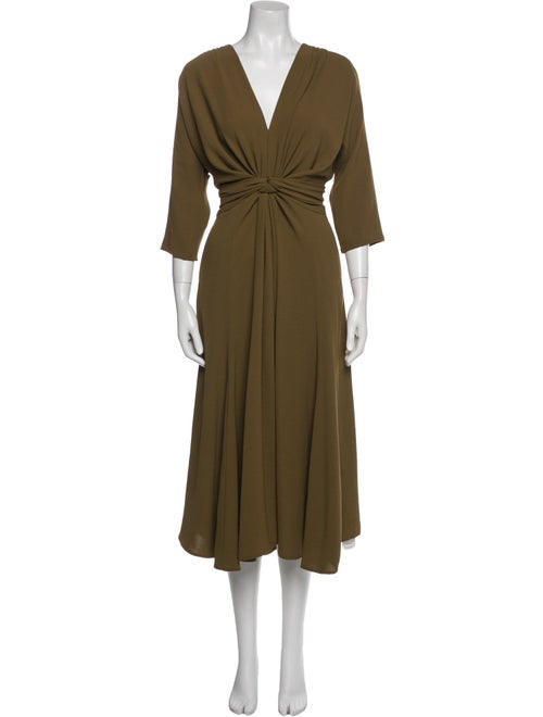 Adolfo Dominguez V-Neck Long Dress