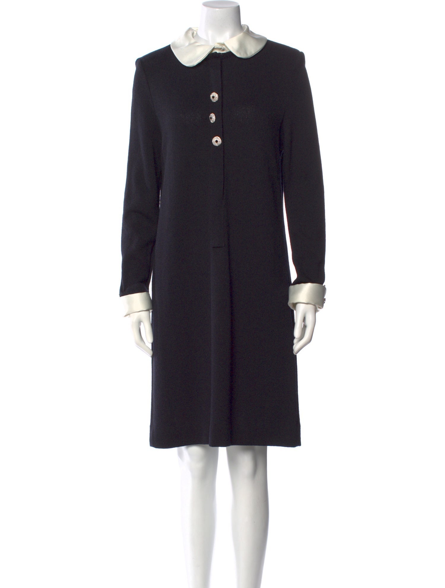 Adolfo Dominguez Mock Neck Knee-Length Dress