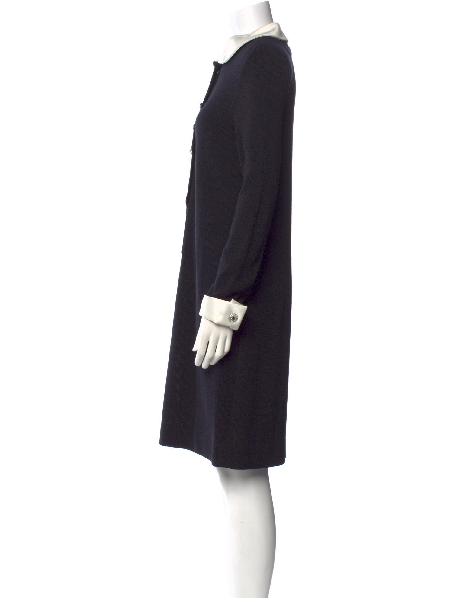 Adolfo Dominguez Mock Neck Knee-Length Dress