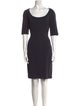 Adolfo Dominguez Scoop Neck Mini Dress