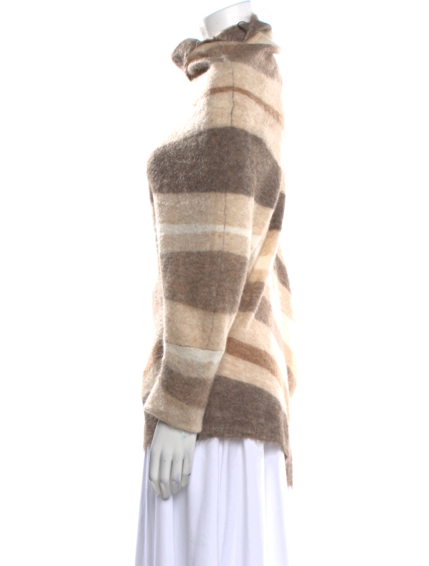 Adolfo Dominguez Striped Turtleneck Sweater
