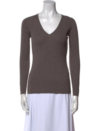 Adolfo Dominguez Merino Wool V-Neck Sweater