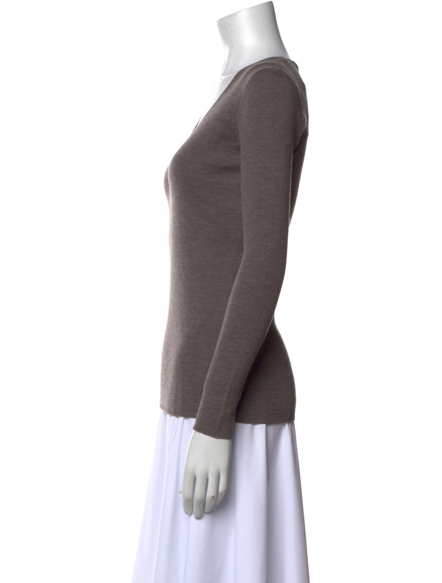 Adolfo Dominguez Merino Wool V-Neck Sweater