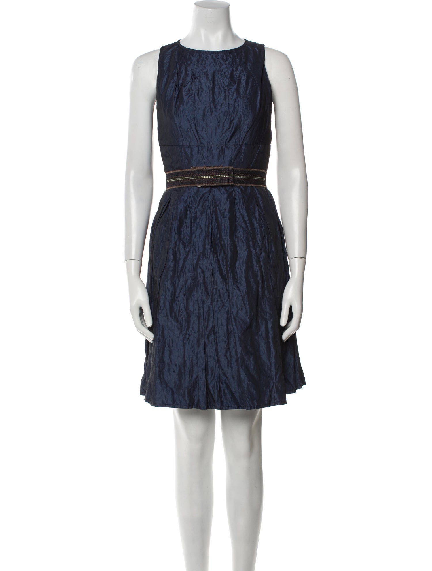 Adolfo Dominguez Crew Neck Mini Dress