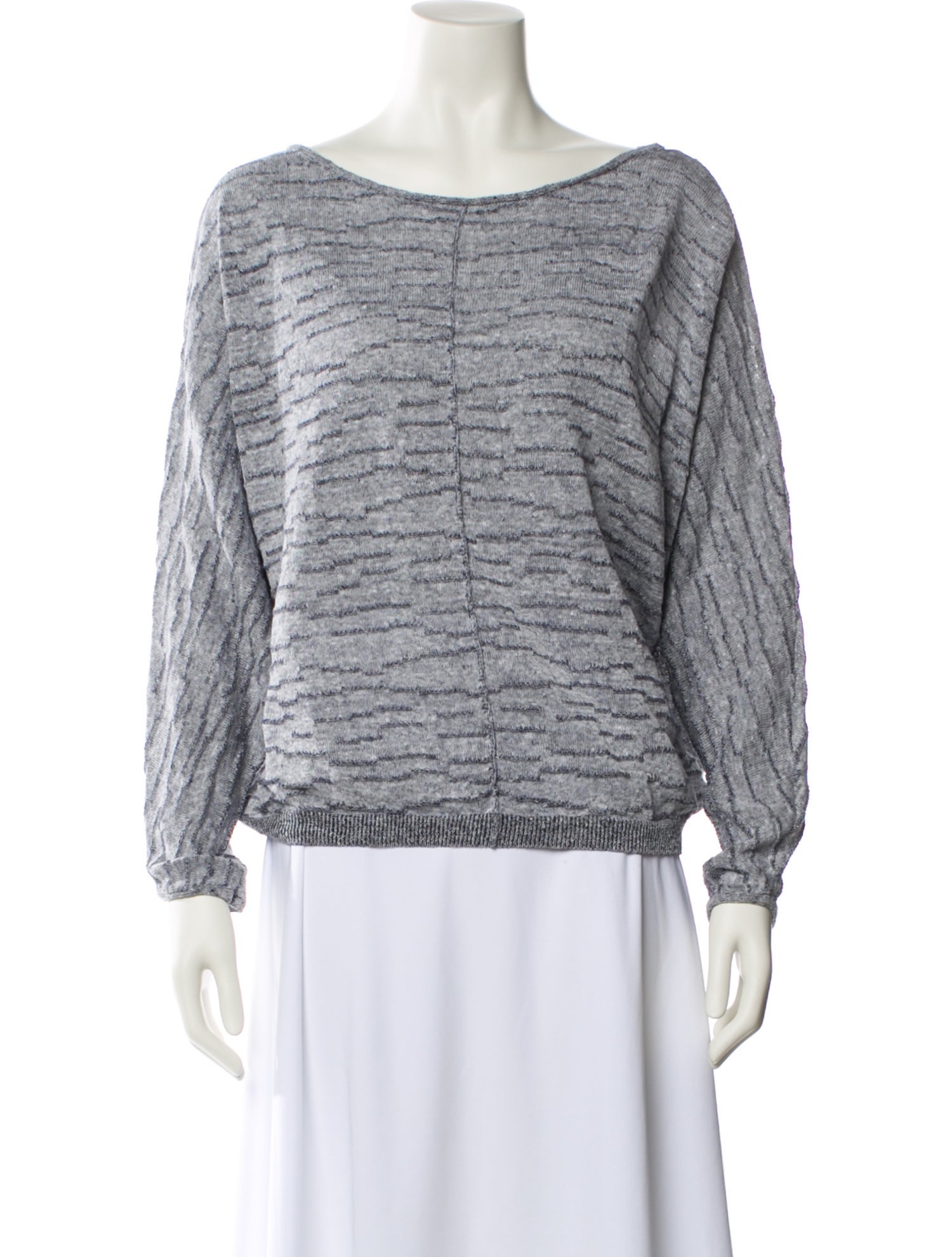 Adolfo Dominguez Linen Printed Sweater