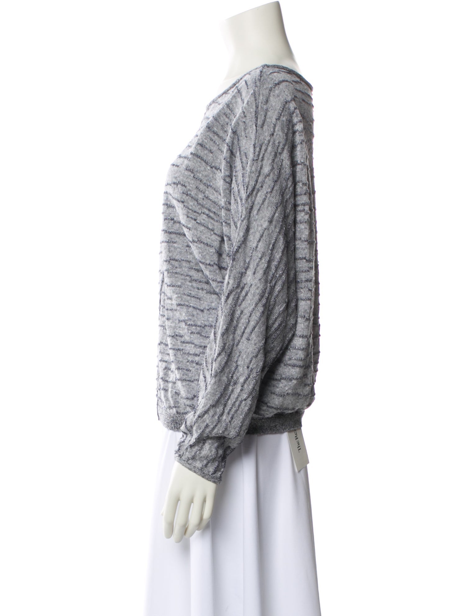 Adolfo Dominguez Linen Printed Sweater