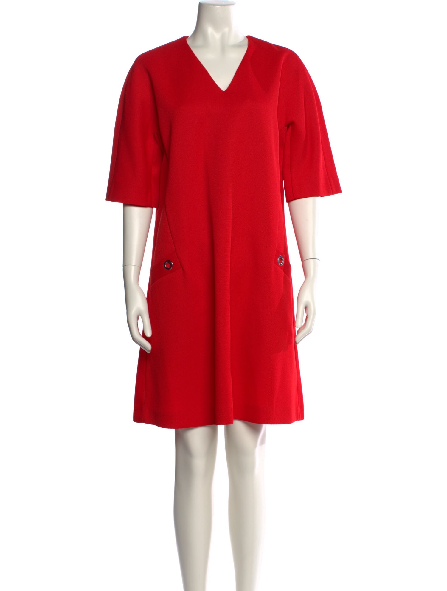 Adolfo Dominguez V-Neck Knee-Length Dress