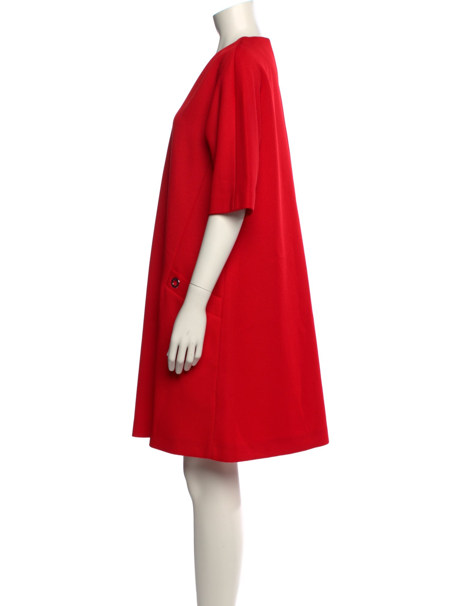 Adolfo Dominguez V-Neck Knee-Length Dress