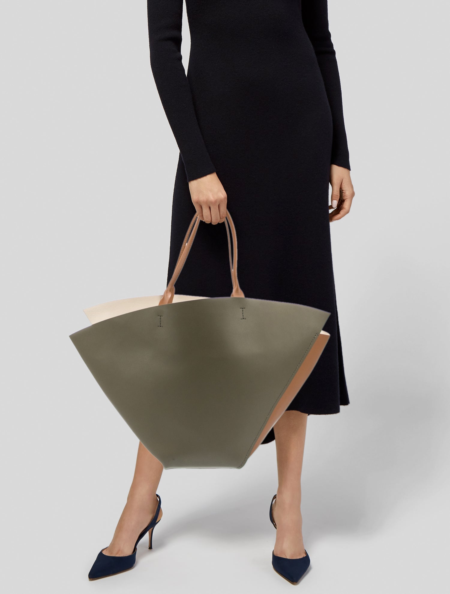 Adolfo Dominguez Leather Top Handle Bag