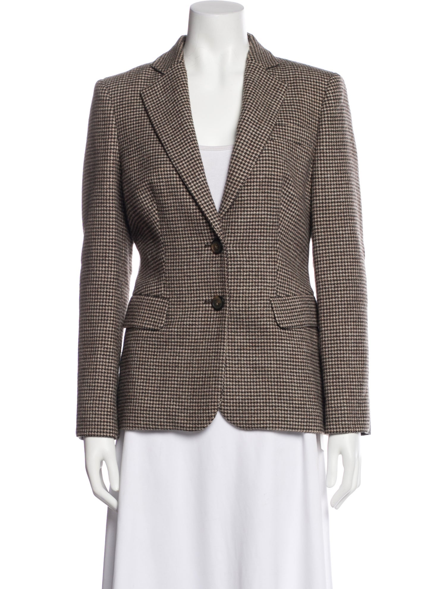 Adolfo Dominguez Houndstooth Print Blazer