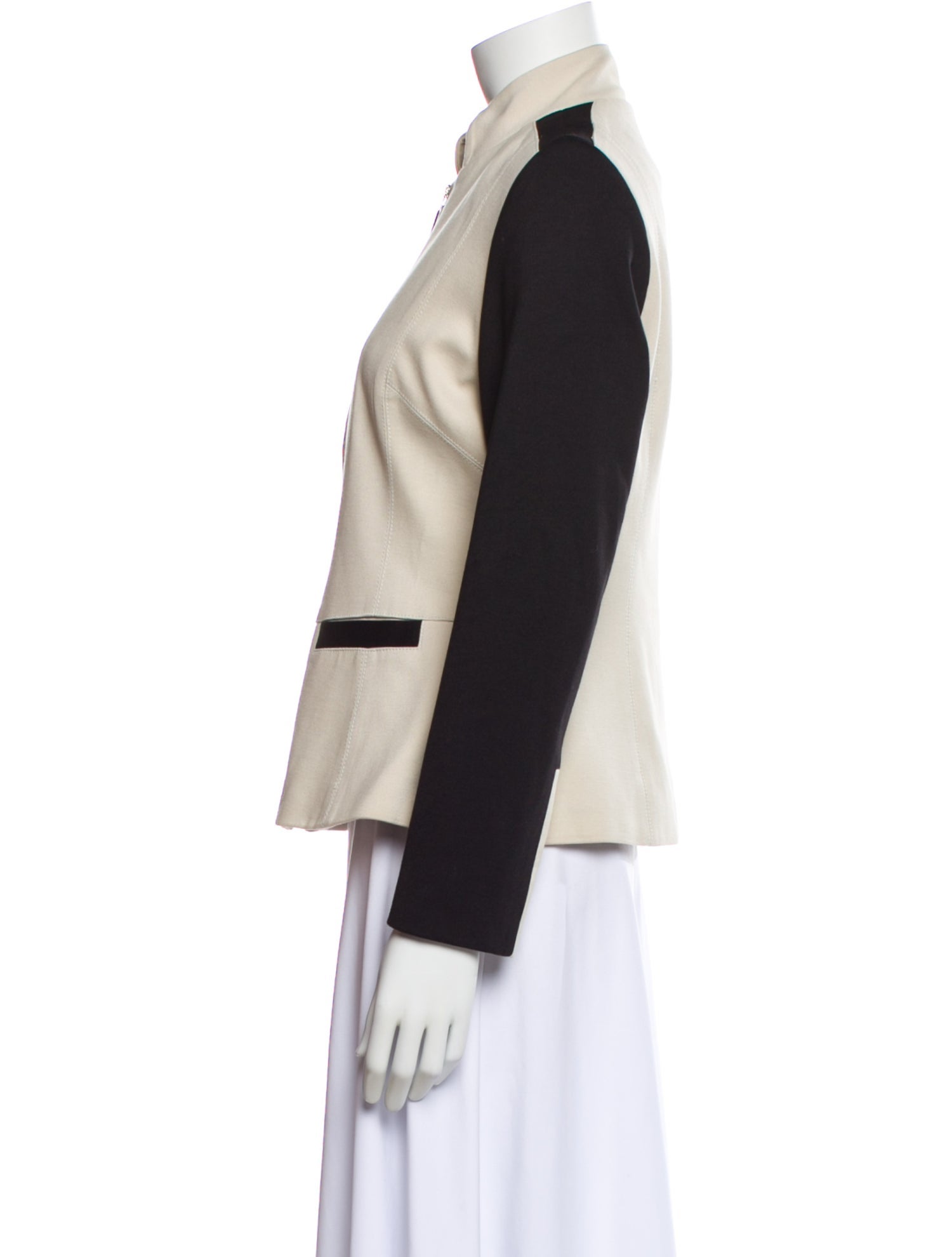 Adolfo Dominguez Colorblock Pattern Jacket
