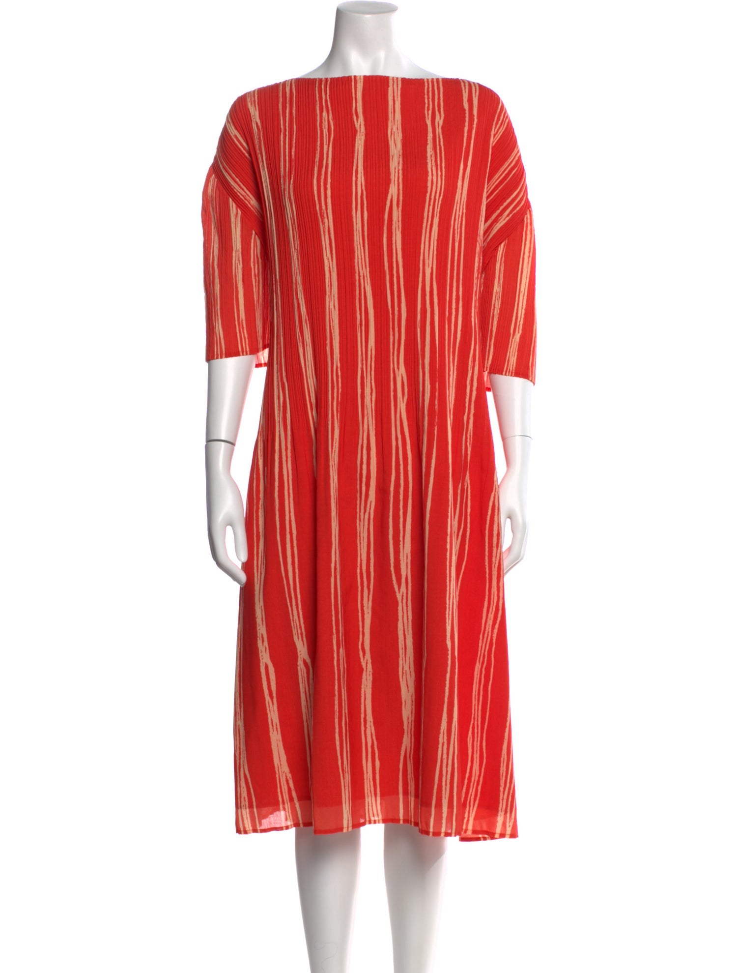 Adolfo Dominguez Striped Midi Length Dress
