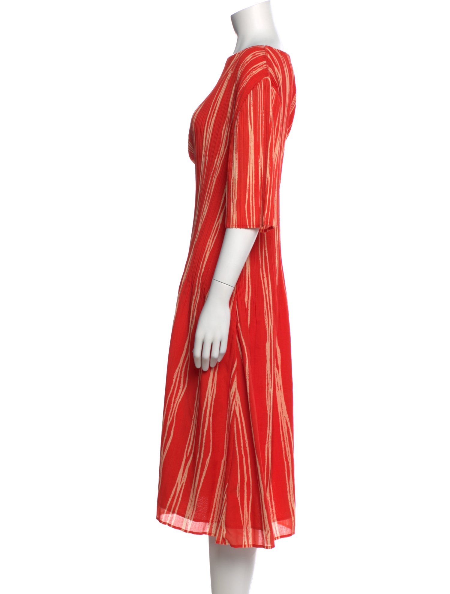 Adolfo Dominguez Striped Midi Length Dress