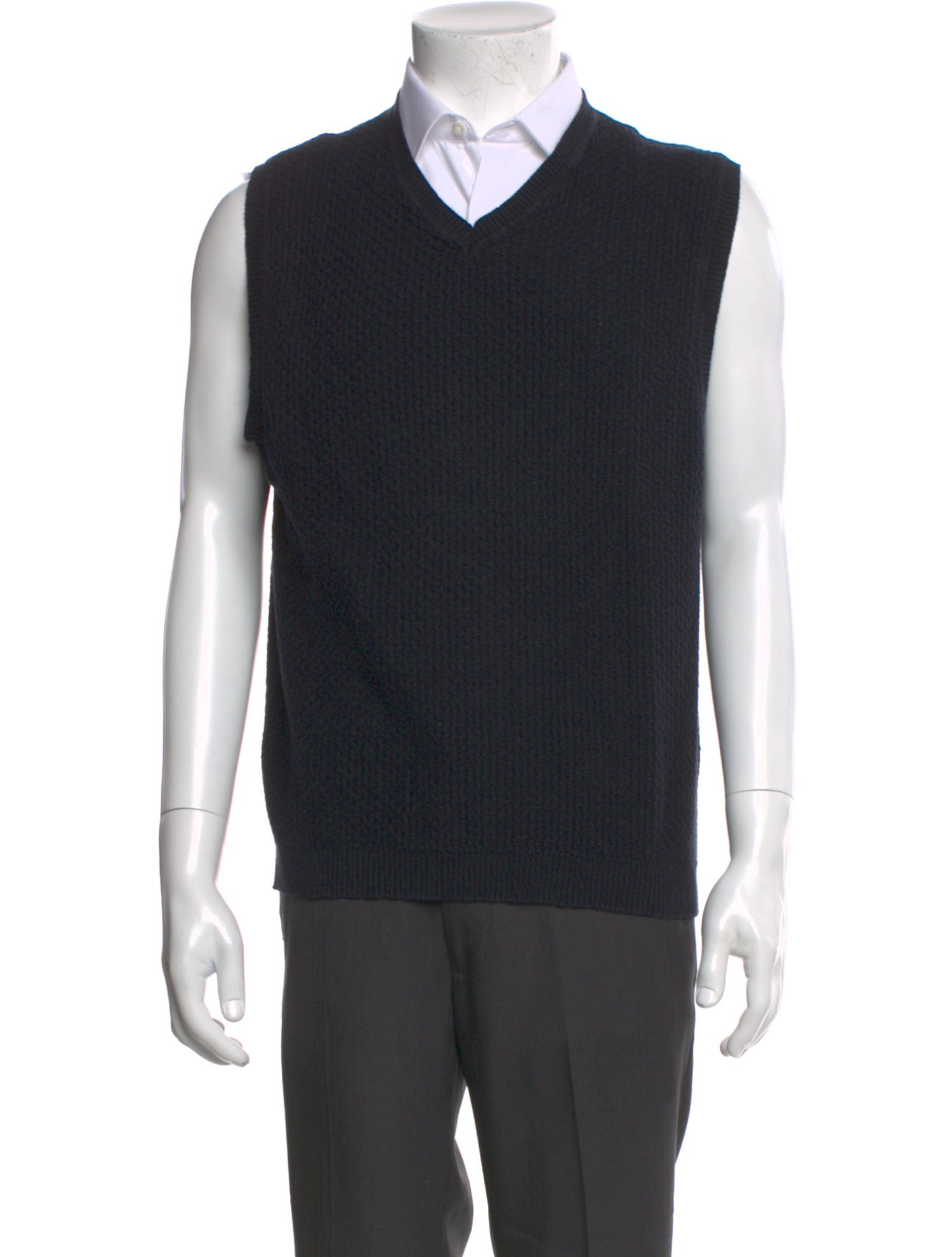 Adolfo Dominguez V-Neck Sleeveless Sweater Vest
