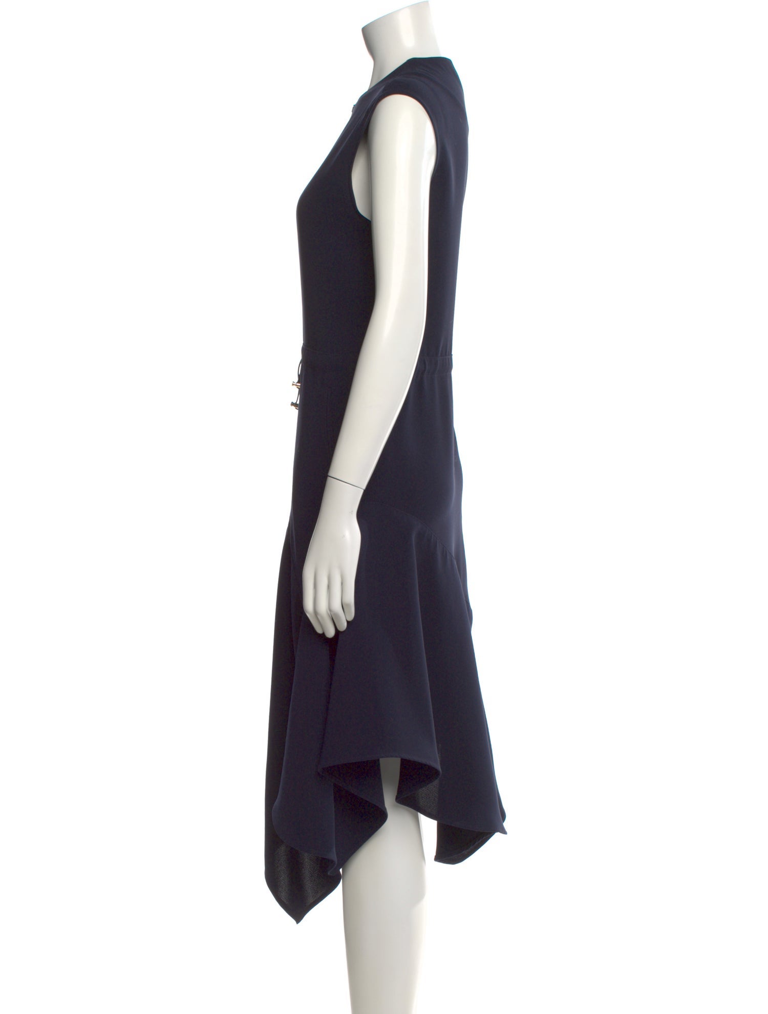 Adolfo Dominguez Crew Neck Midi Length Dress