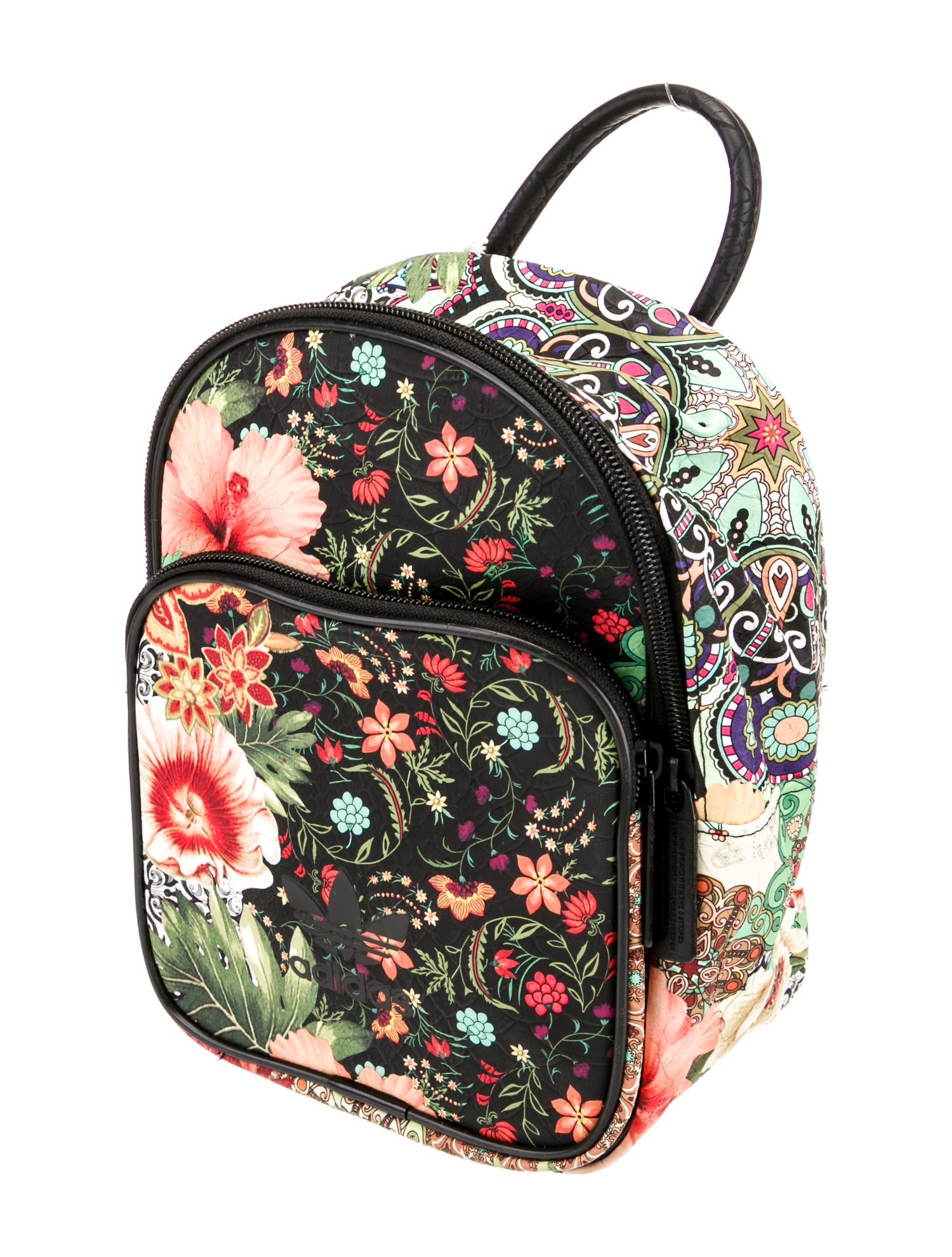 adidas black flower backpack Adidas Floral Backpack Adidas Originals Floral Print Backpack In Black Lyst