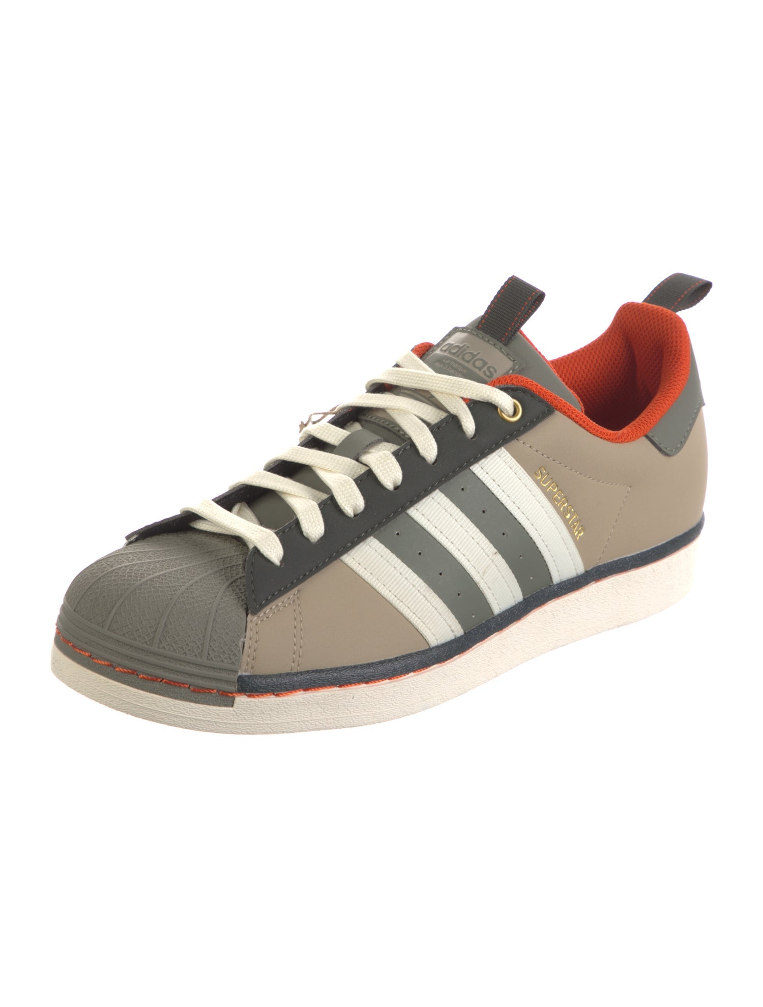 adidas Originals Leather Colorblock Pattern Sneakers