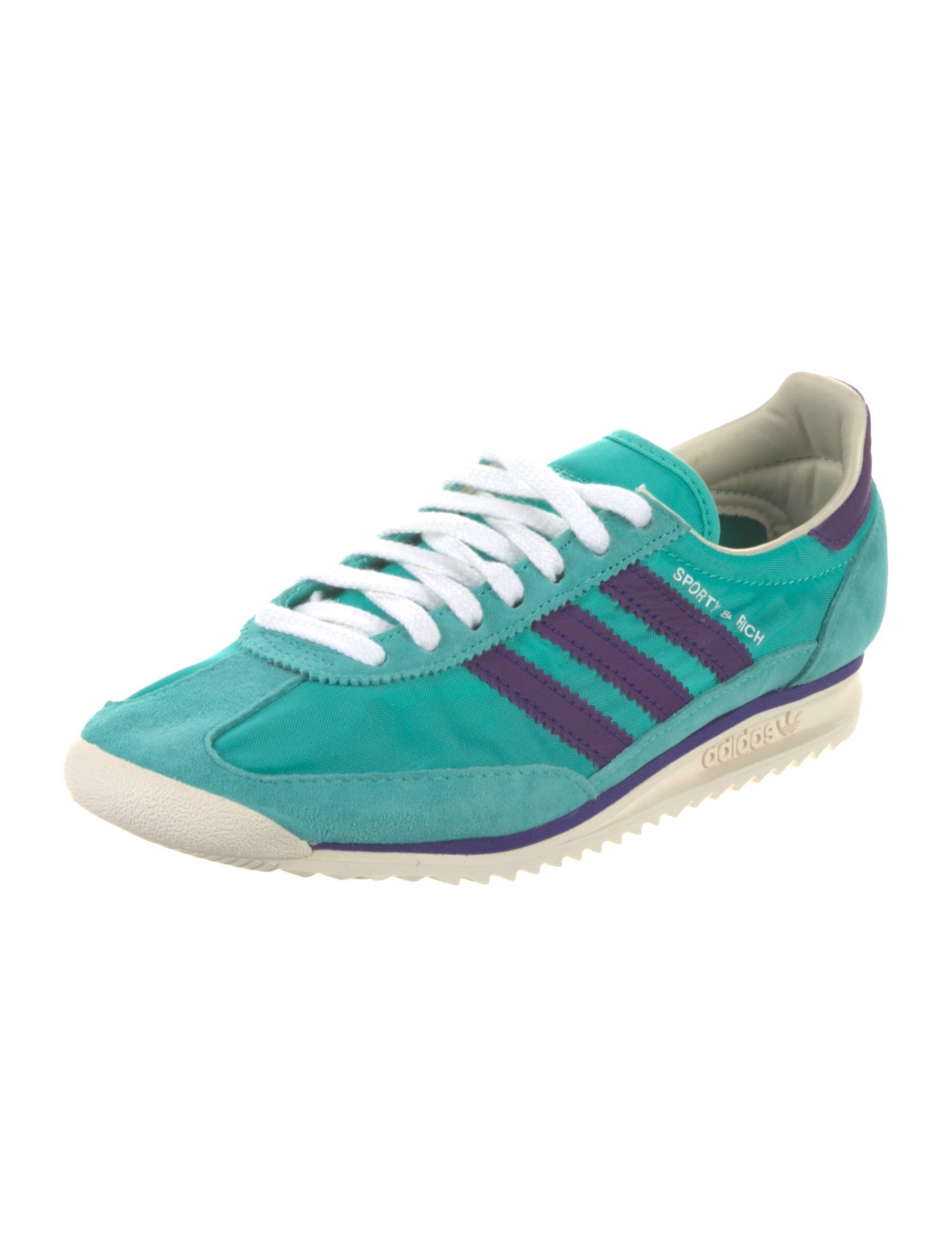 Adidas Original x Sporty & Rich Suede Striped Athletic Sneakers