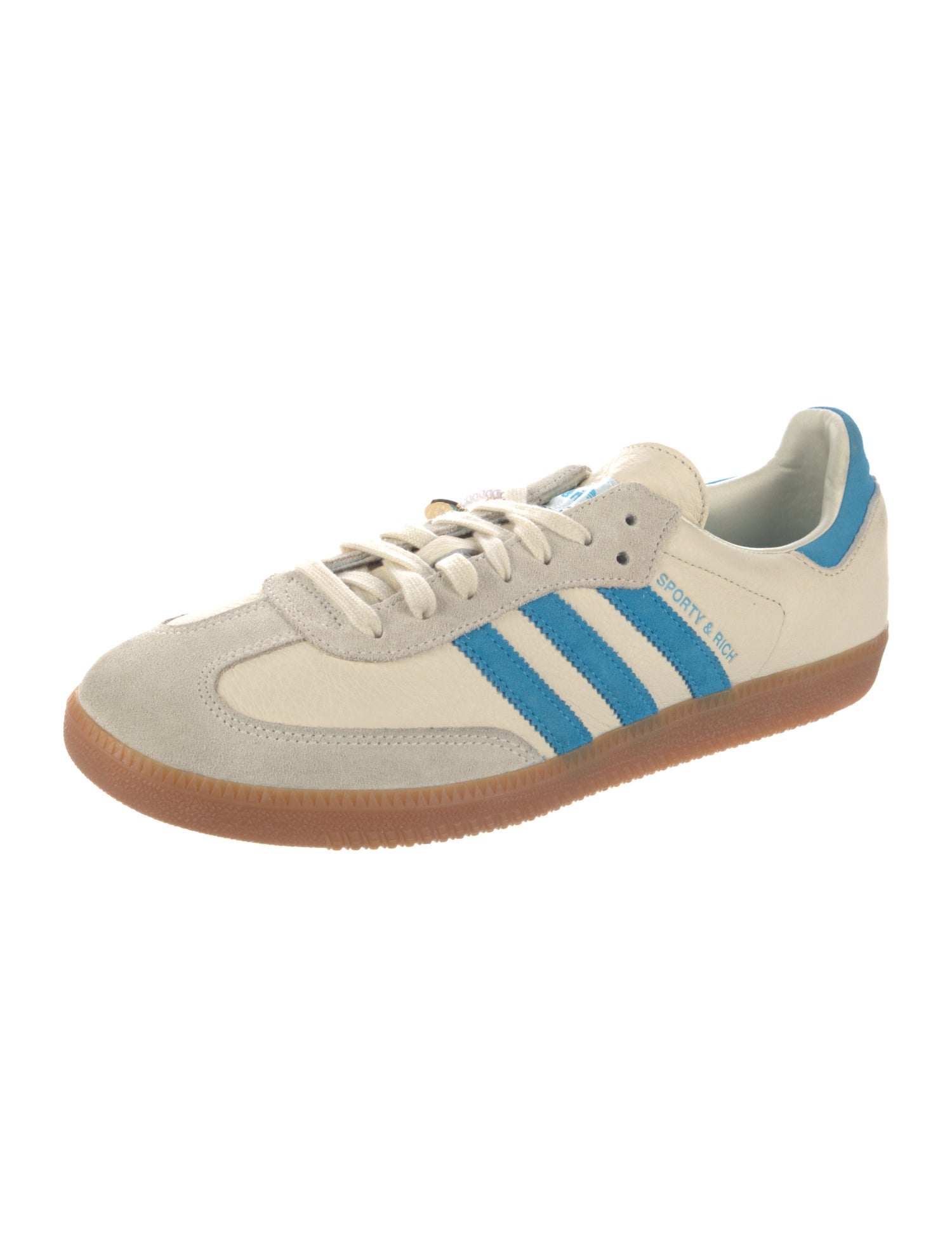 Adidas Original x Sporty & Rich Suede Colorblock Pattern Sneakers