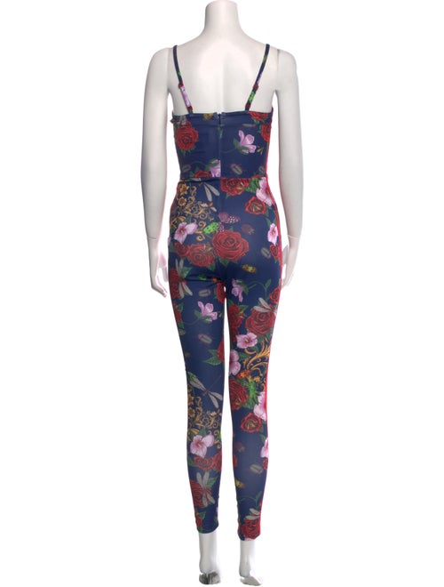 Rita Ora x adidas Floral Print Square Neckline Jumpsuit