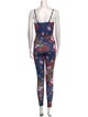 Rita Ora x adidas Floral Print Square Neckline Jumpsuit