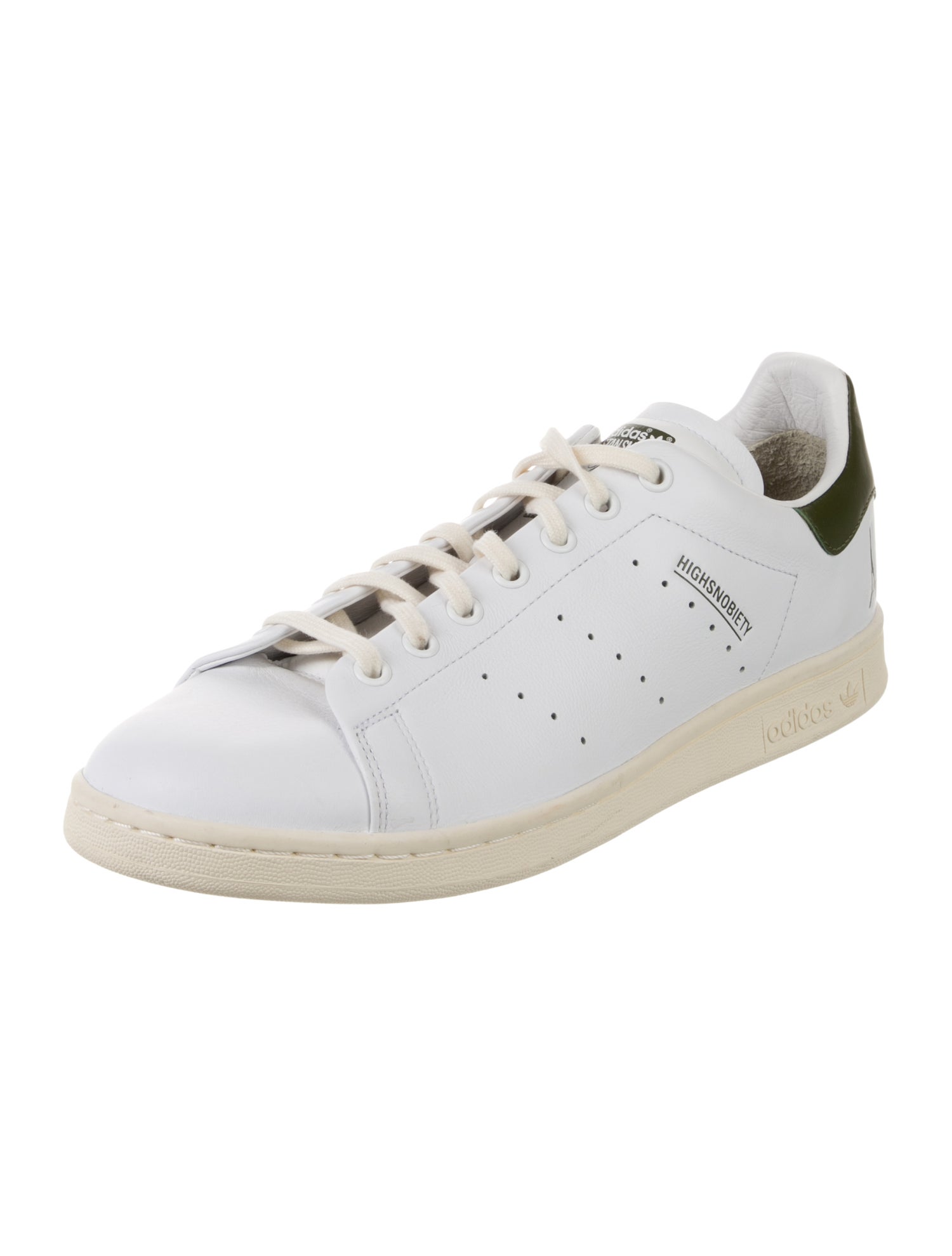 Adidas x Highsnobiety Men's Adidas White Low Top Leather Sneakers