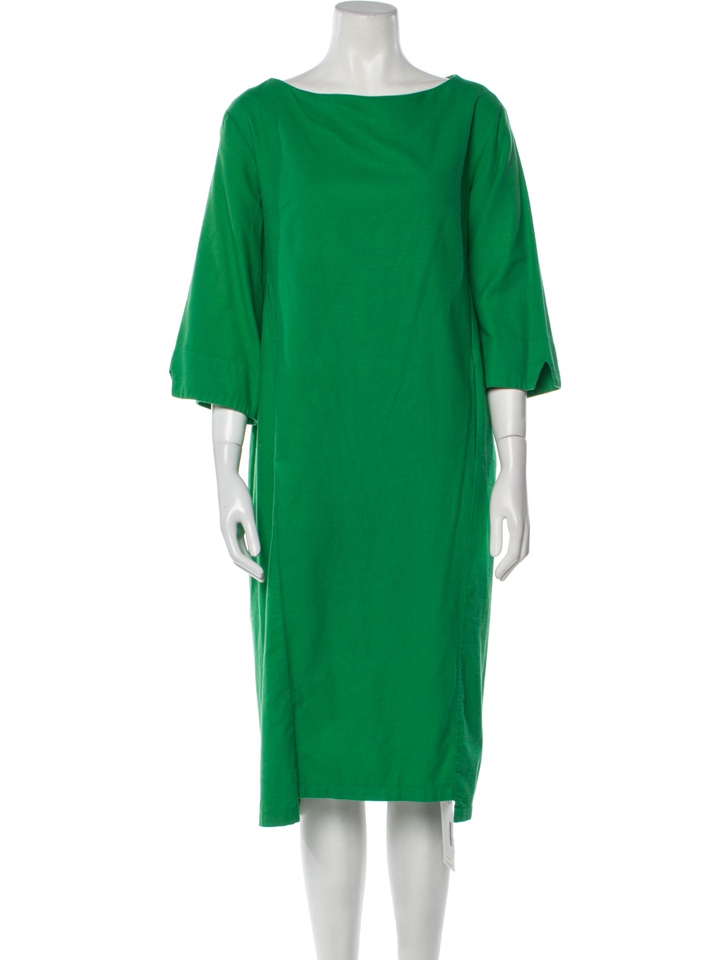 Atelier Delphine Bateau Neckline Midi Length Dress