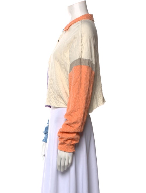 Atelier Delphine Colorblock Pattern Mock Neck Sweatshirt