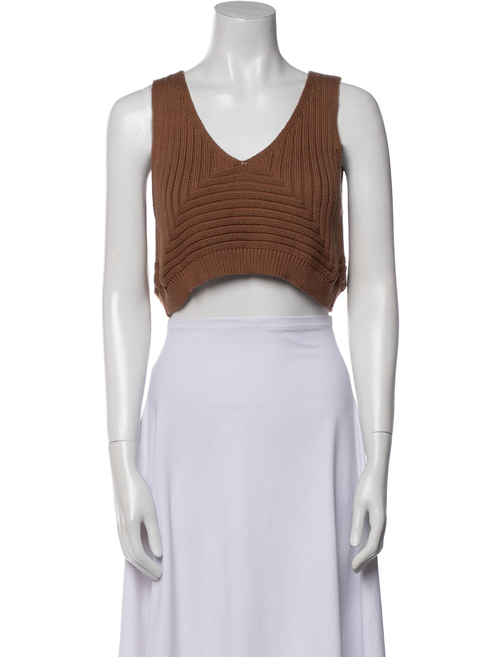 Atelier Delphine V-Neck Sleeveless Crop Top w/ Tags