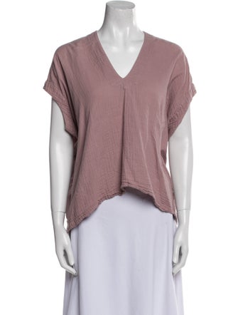 Atelier Delphine V-Neck Short Sleeve Top