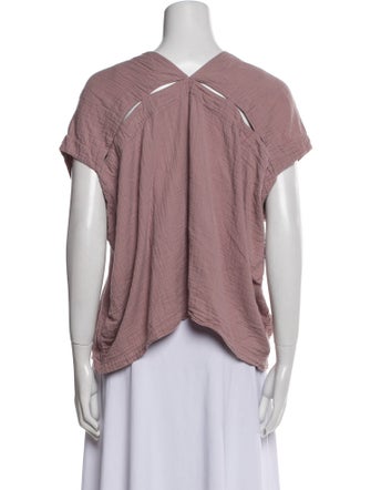 Atelier Delphine V-Neck Short Sleeve Top