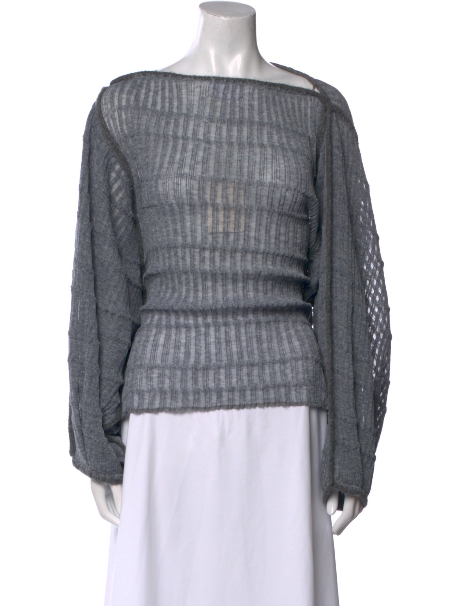 Atelier Delphine Bateau Neckline Long Sleeve Top