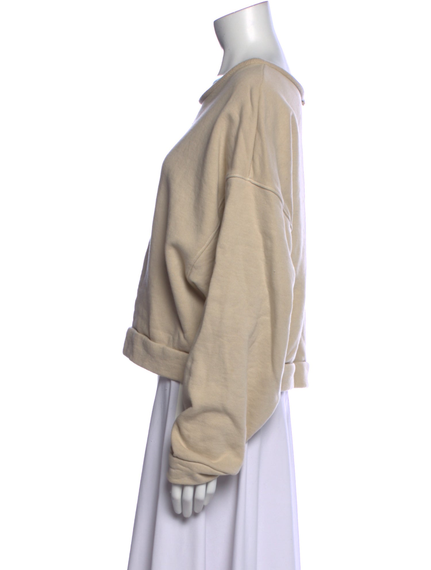 Atelier Delphine Bateau Neckline Long Sleeve Sweatshirt