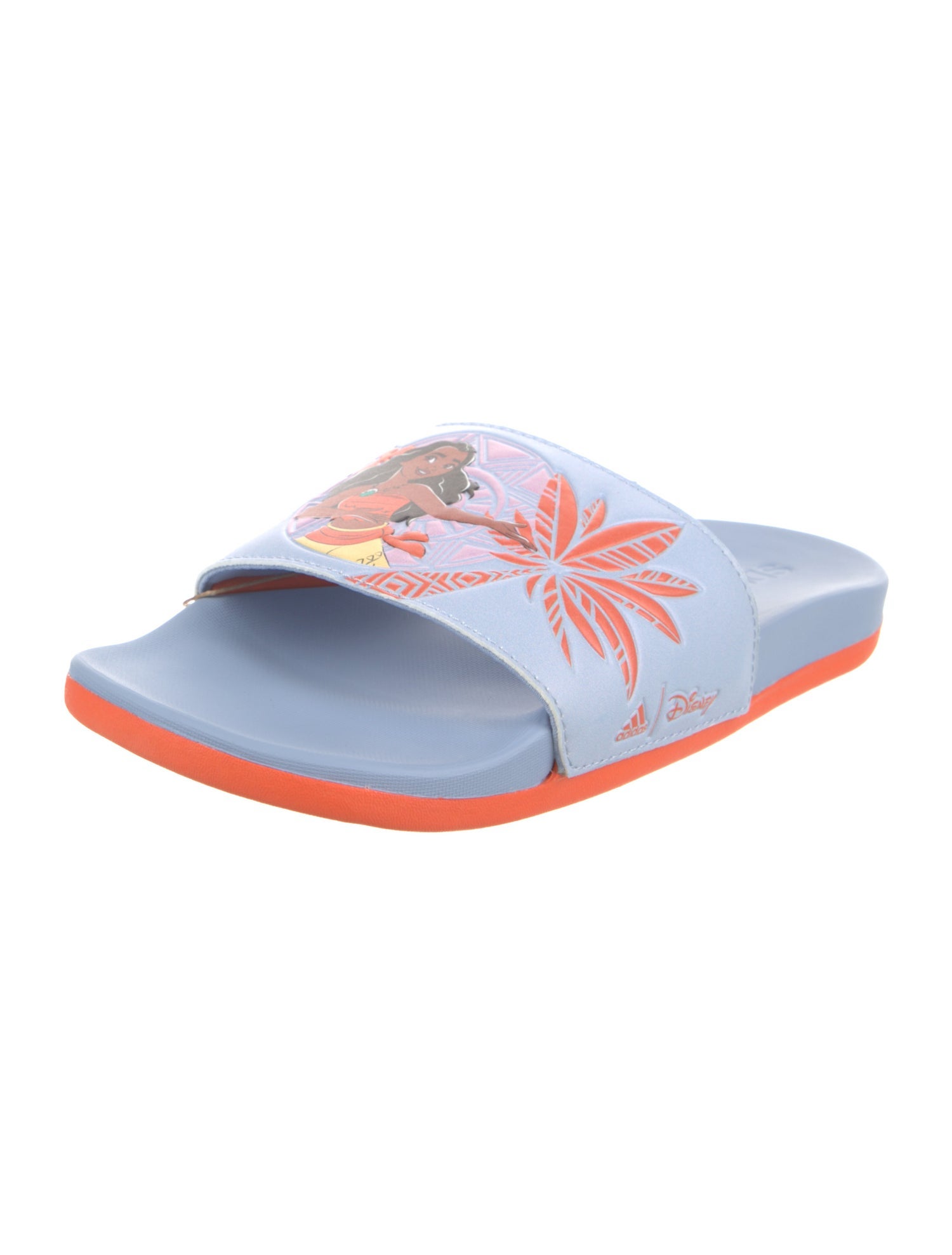 Adidas x Disney Leather Floral Print Slides w/ Tags