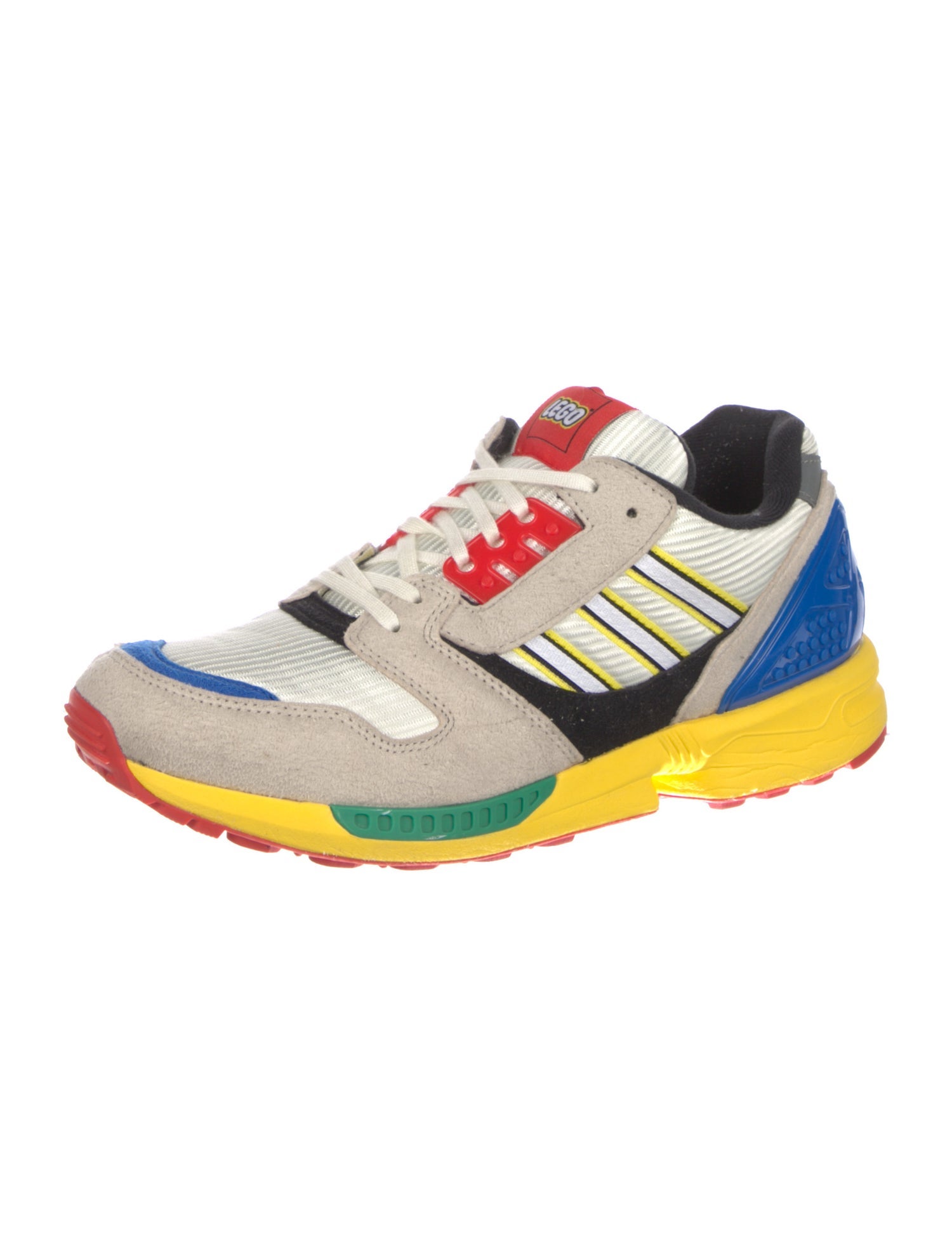 Adidas x Lego Suede Colorblock Pattern Athletic Sneakers