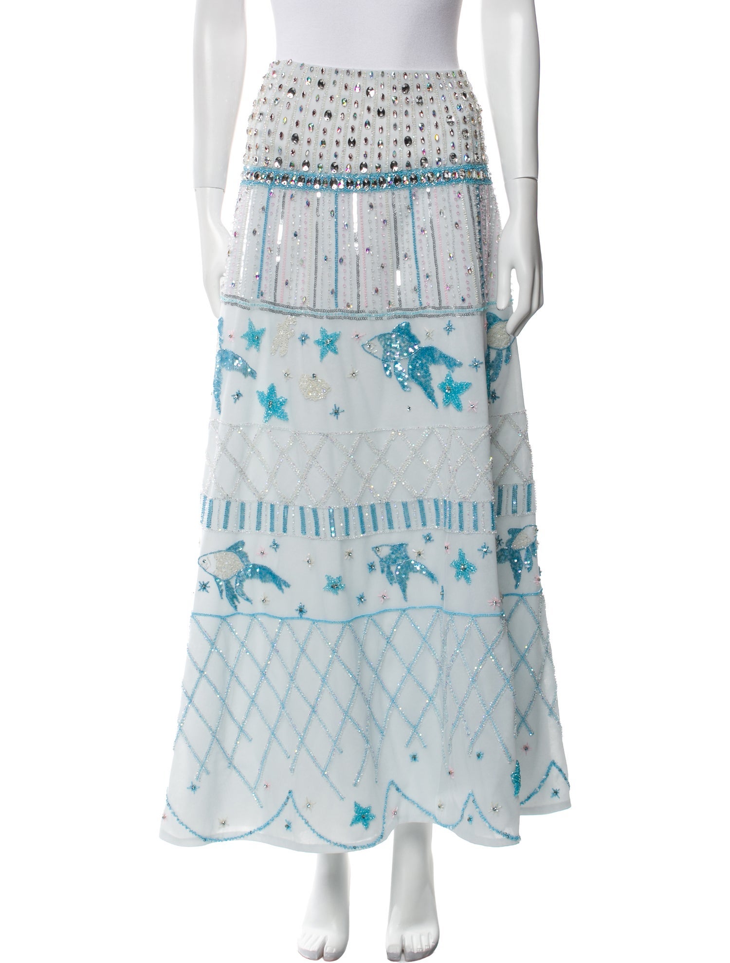 Aleen Sabbagh Floral Print Long Skirt