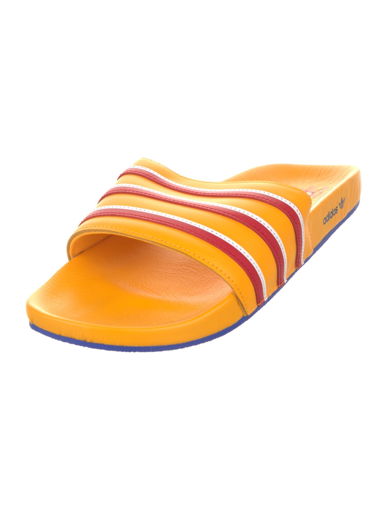 Adidas x Eric Emanuel Leather Striped Sandals