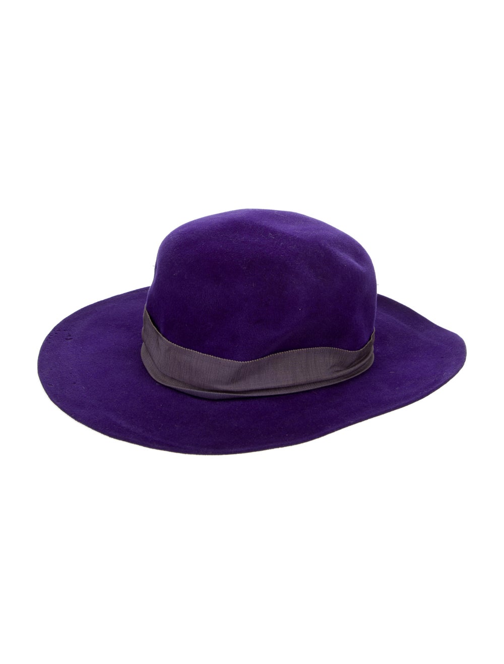 Purple André Laug Solid Wool Hat. - image 2