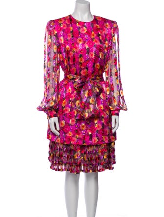 André Laug Silk Midi Length Dress