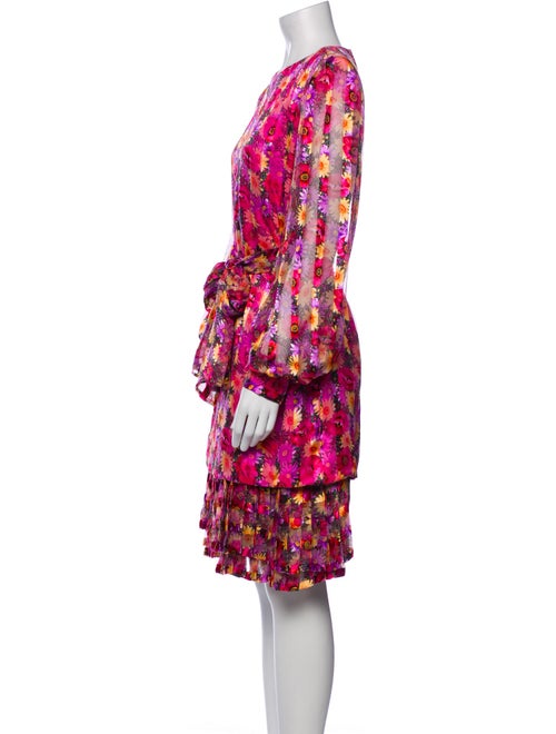 André Laug Silk Midi Length Dress