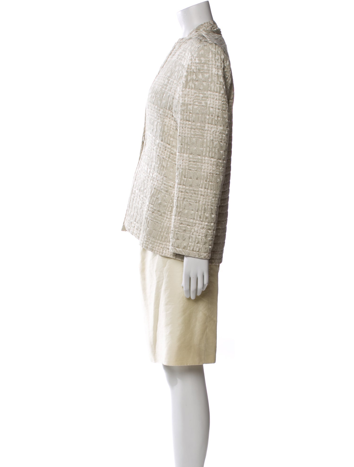 André Laug Silk Skirt Suit