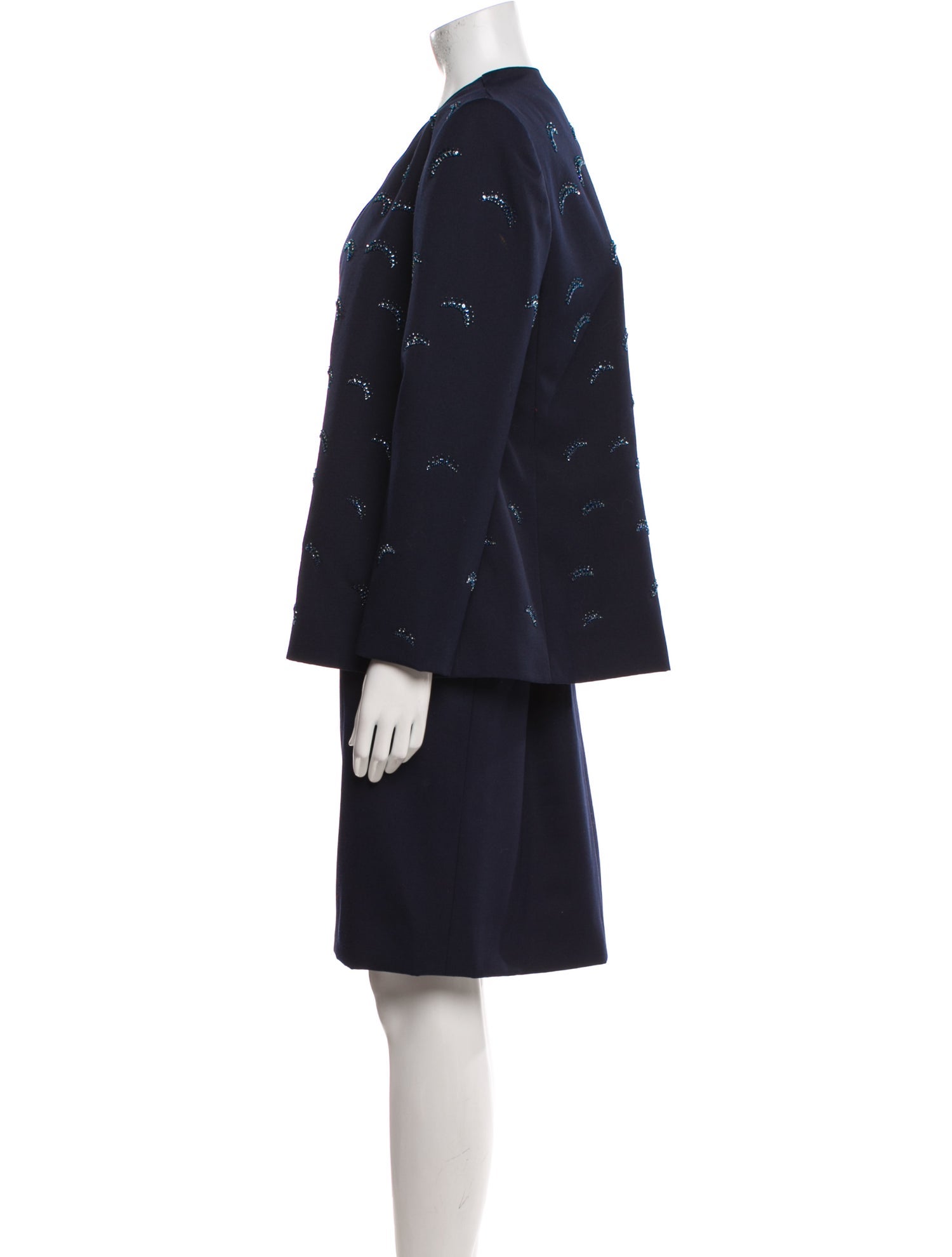 André Laug Wool Sequin Embellishments Set