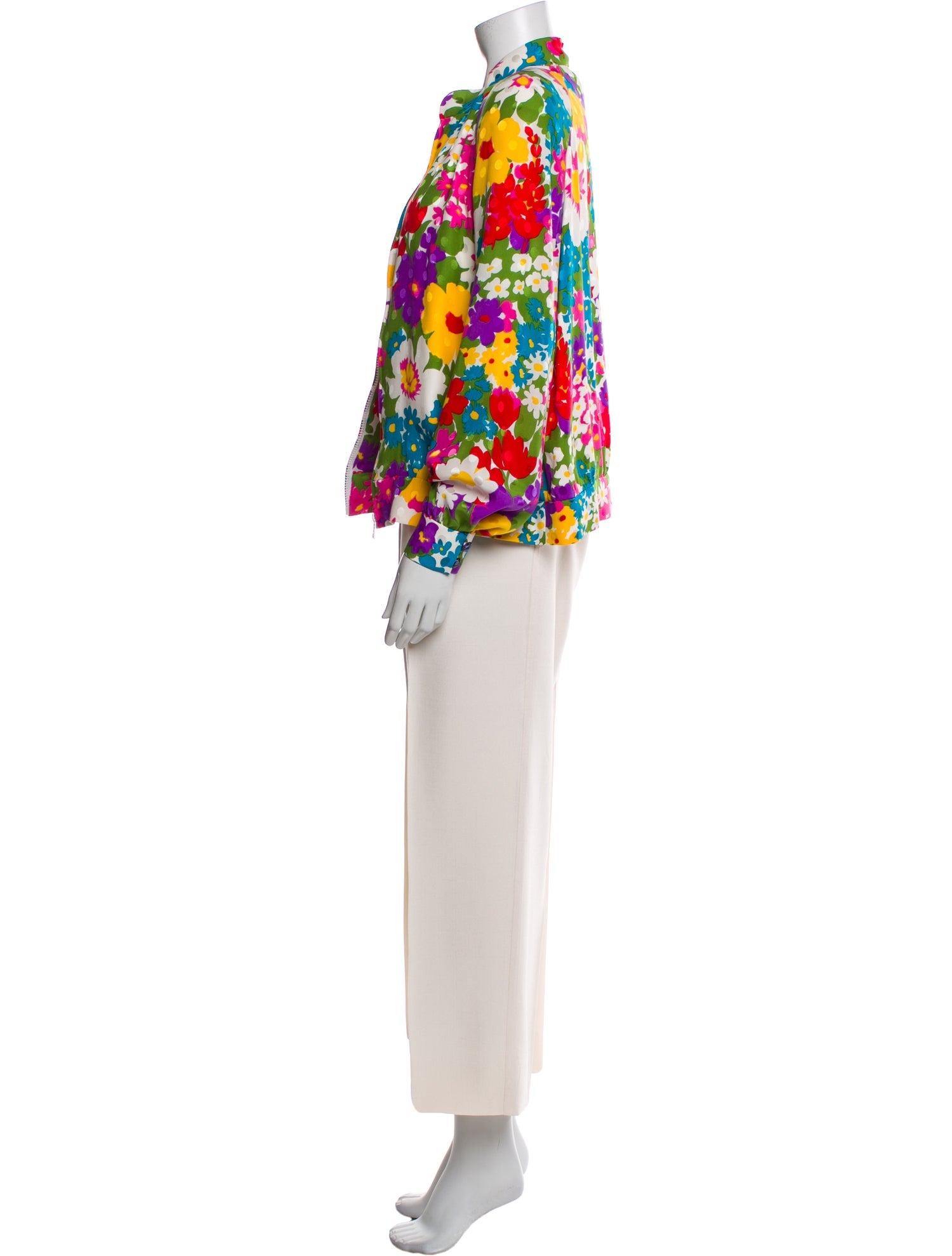 André Laug Silk Floral Print Set