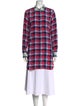 Aequamente Silk Plaid Print Tunic