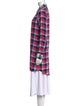 Aequamente Silk Plaid Print Tunic